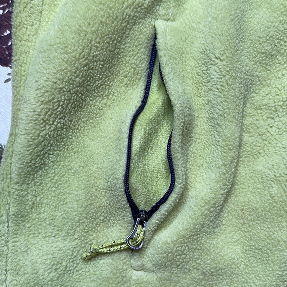 Columbia interchange zip up Sherpa jacket light green with purple zipper M - Picture 4 of 8